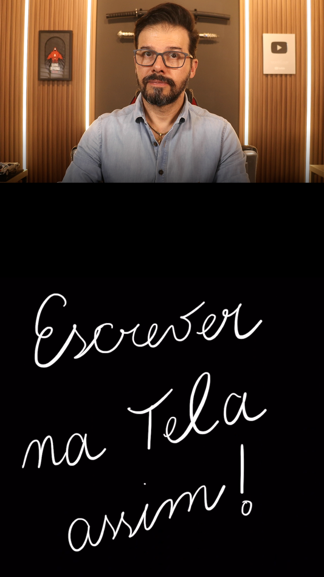 ESCRITA NA TELA em formato vertical