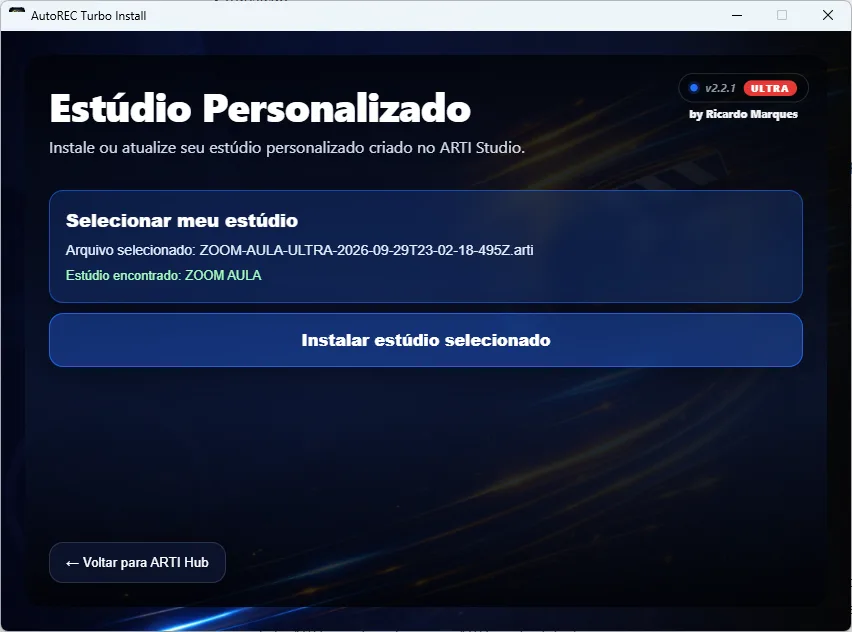 Estúdio Personalizado pronto para instalar