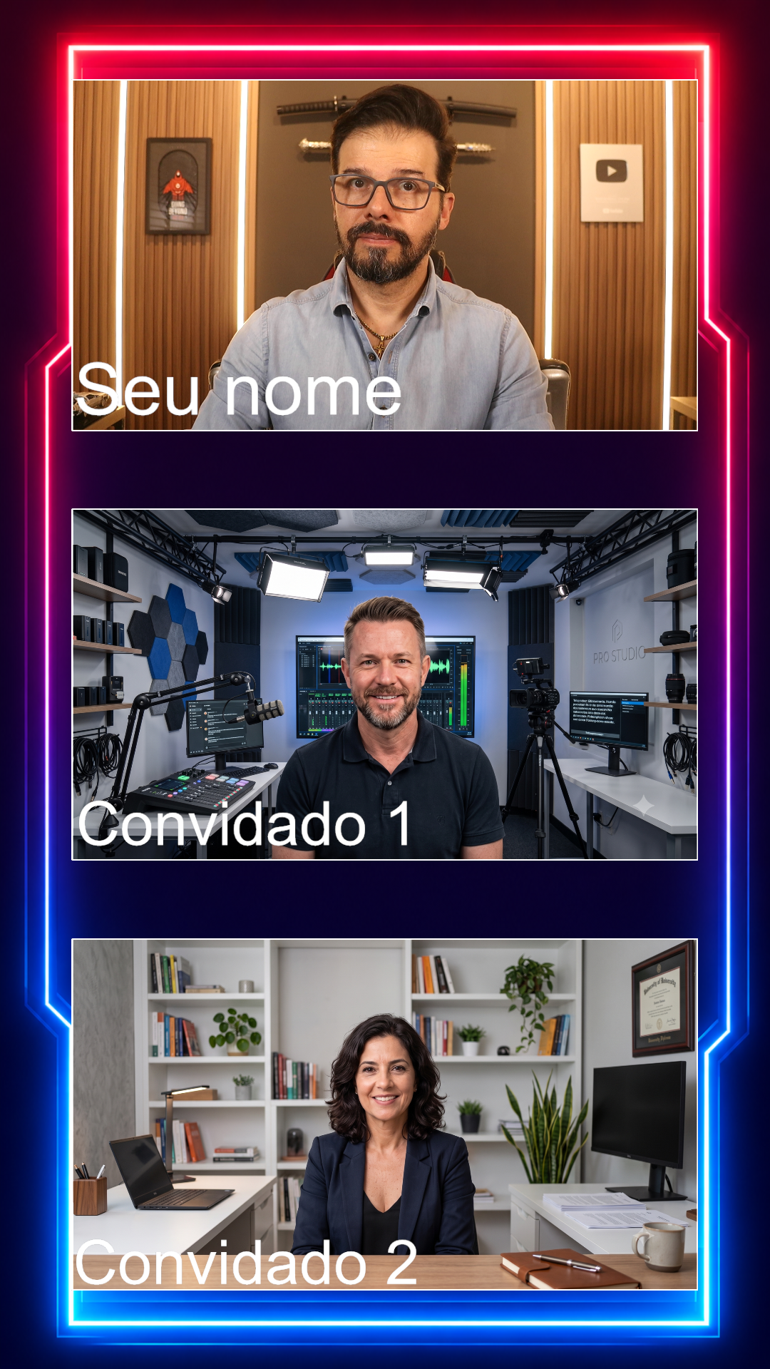 CONVIDADOS em formato vertical